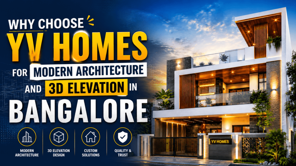 3D Elevation for house construction in Bangalore
