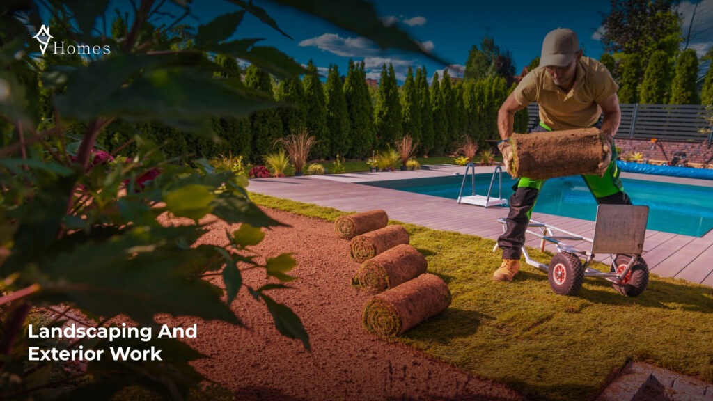 Landscaping and Exterior Work of house construction process